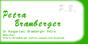 petra bramberger business card